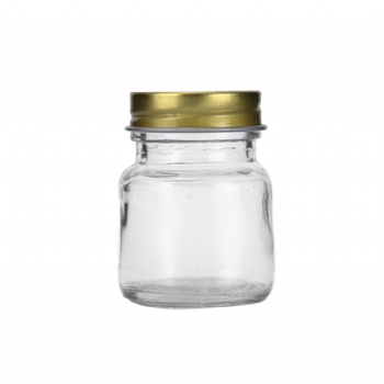 2oz custom clear food storage glass jars with lids