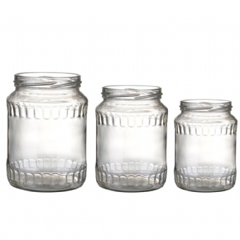 180-500ml glass jar with metal lid for wholesale