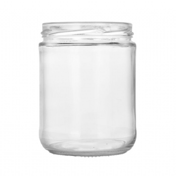 400ml round clear glass food storage jar