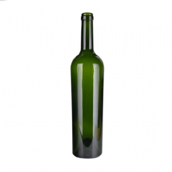 750ml glass wine bottle dark green
