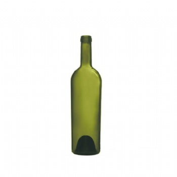 750ml shaped green glass wine/ liquor bottles