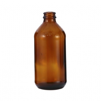 300ml amber round glass beer bottle