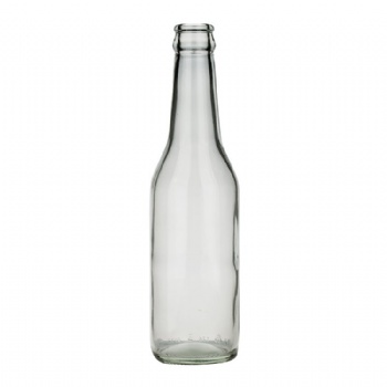 350ml custom clear glass beer bottle