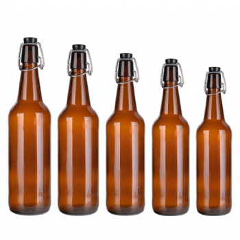 500Ml Swing Top Dark Brown Glass Beer Bottle