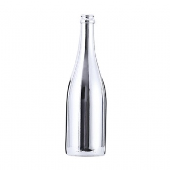 750ml silvery sparking glass bottles