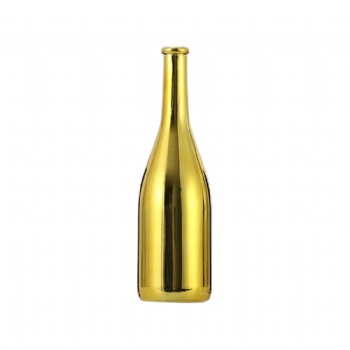 750ml golden sparking champagne glass bottle