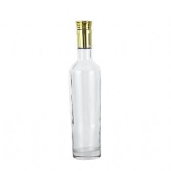 700ml gold cap clear wine glass bottles