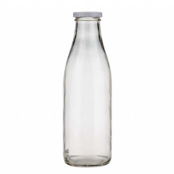 1000ml big mouth metal cap juice glass bottle