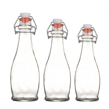 300-500ml swing top glass drinking bottle