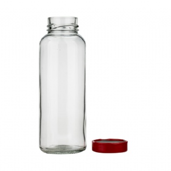 300ml clear glass bottle for juice with cap
