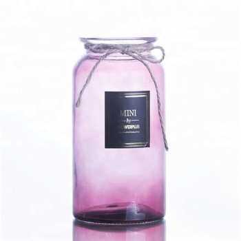 1300ml Nordic style purple glass vase decorative glass bottle wholesale