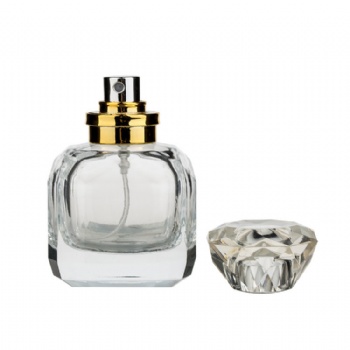 20ml, 30ml Luxury gemstone look top clear glass perfume bottle