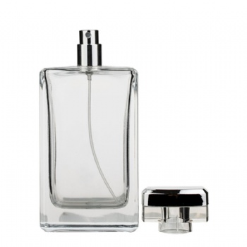 50ml square empty clear glass perfume bottles