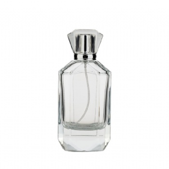 50ml clear empty glass diamond shaped perfume bottles