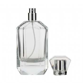 50ml clear empty glass diamond shaped perfume bottles