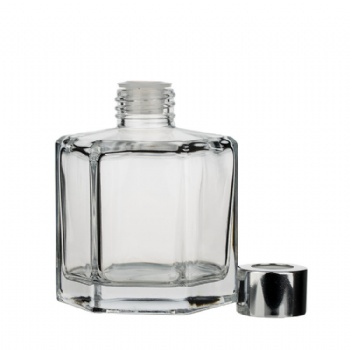 100ml hexagonal clear glass refillable perfume bottles