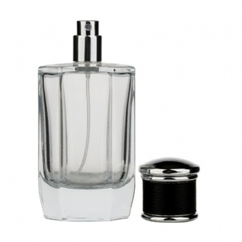 50ml clear refillable hexagon glass perfume spray bottle