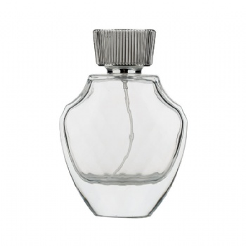 50ml shell shape clear empty spray pump glass perfume bottle