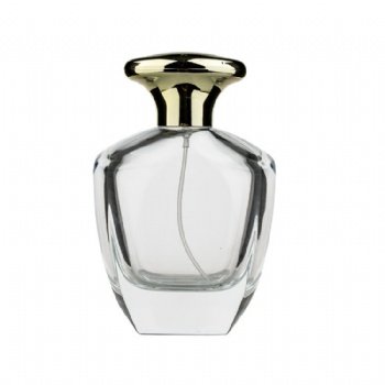 50ml refillable clear unique shape luxury spray pump glass perfume bottle