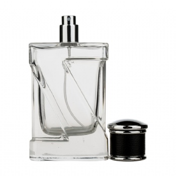 50ml square clear glass luxury perfume bottle