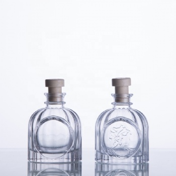 200ml Embossed reed diffuser glass bottle aroma diffuser bottle