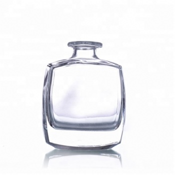 200ML transparent square flat glass Aroma Reed Diffuser bottle fragrance perfume container