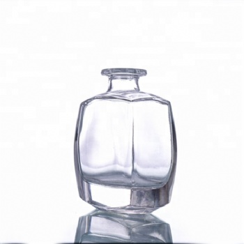 200ML transparent square flat glass Aroma Reed Diffuser bottle fragrance perfume container