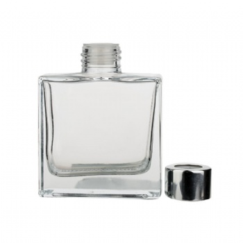 10ml Small mouth screw cap clear square glass men perfume bottle