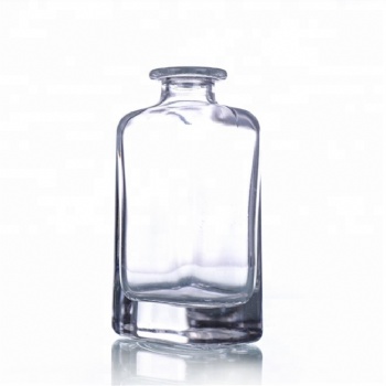 200ML transparent square flat glass Reed Diffuser bottle perfume packing