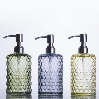 500ml glass bottle with pump dispenser glass foam soap dispenser bottle