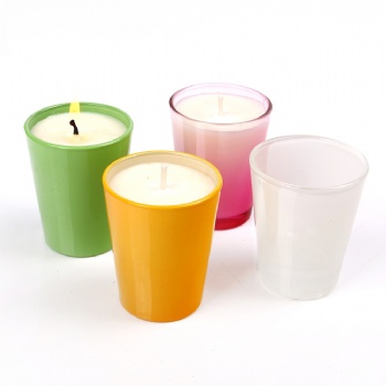 China wholesale votive candle cups and glass votive candle cups supplier