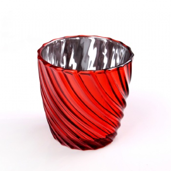 Electroplating Spray Red Color Votive Candle Holders Supplier