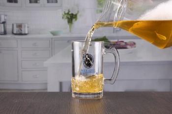 Custom printed beer glasses 15 oz bar beer vessels cheap beer mug with handle