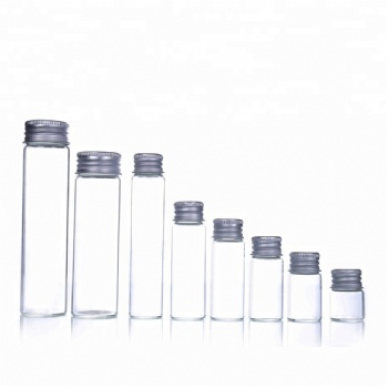 small size borosilicate tubular Vials with screw lid for packaging